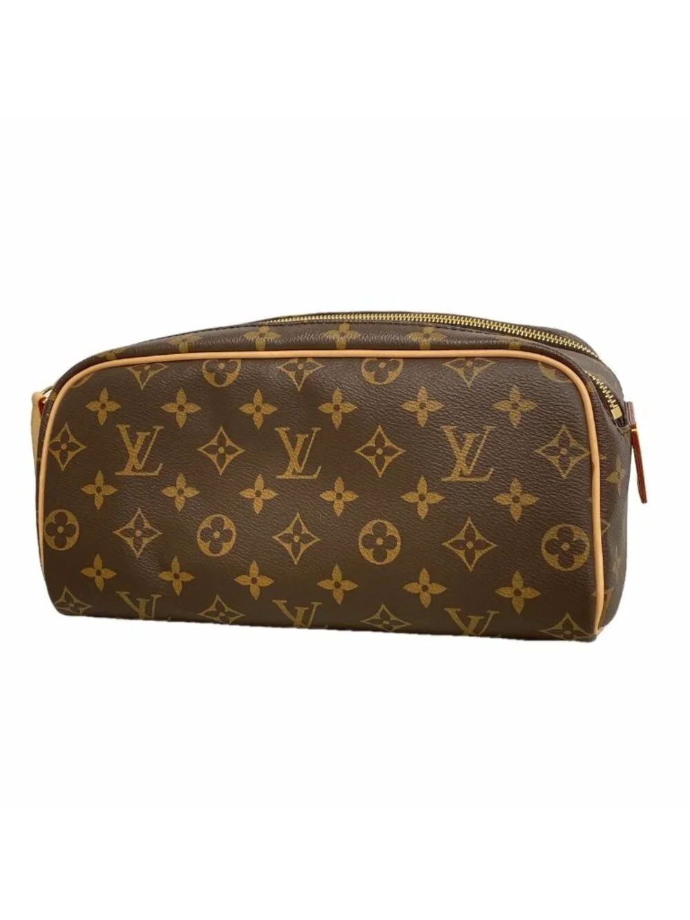 Louis Vuitton Clutch Monogram Dopp Kit Brown